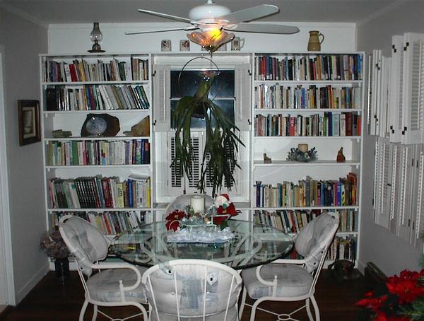 The dining room as seen from the living room.