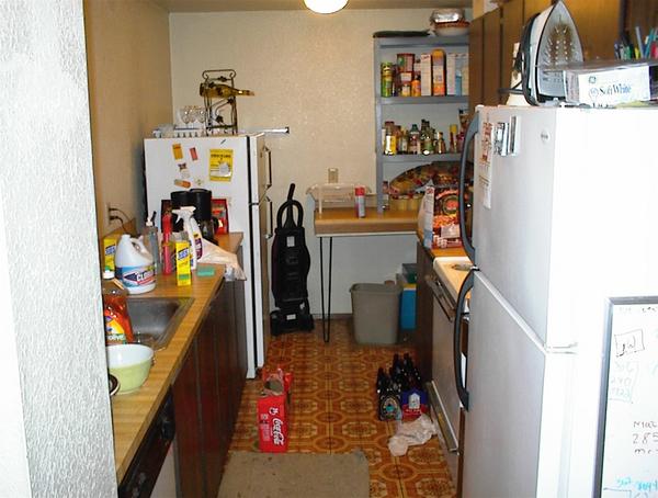 Beginning the clean-up of the rest of the kitchen.